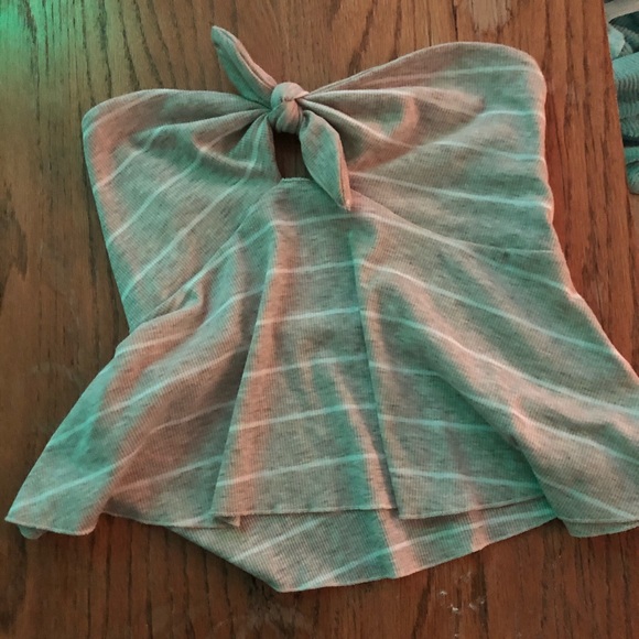 urban outfitters tie front tube top - Picture 3 of 4